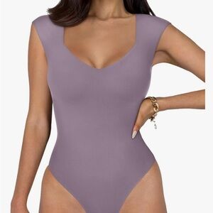 Purple Sleeveless Bodysuit